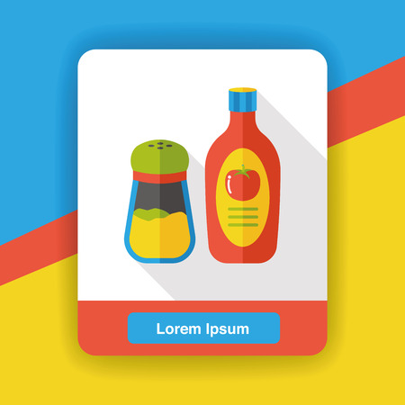 sauce ketchup flat iconのイラスト素材
