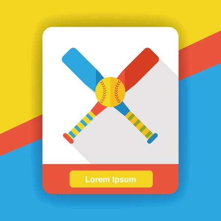 hobby baseball flat iconのイラスト素材