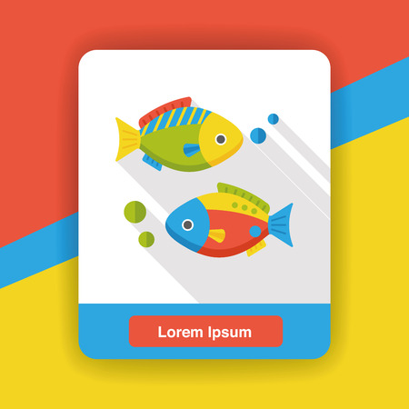 fish food flat iconのイラスト素材