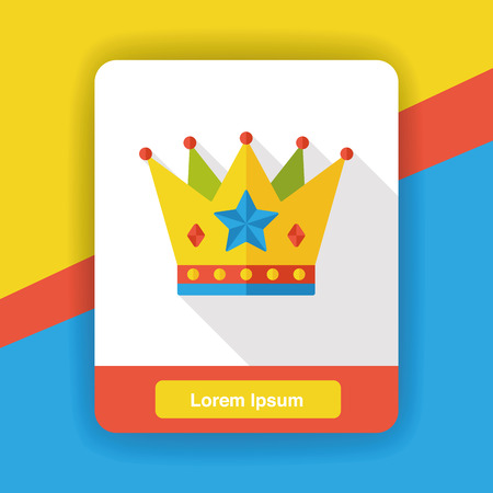 award crown flat iconのイラスト素材