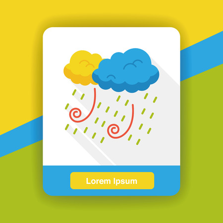 weather raining flat iconのイラスト素材