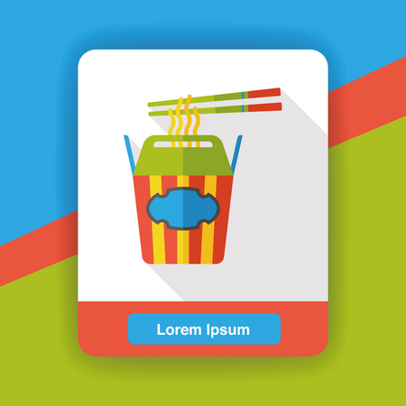food noodle flat iconのイラスト素材