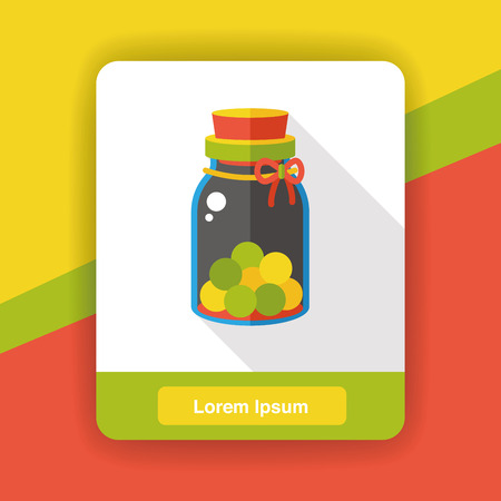 dessert candy flat iconのイラスト素材