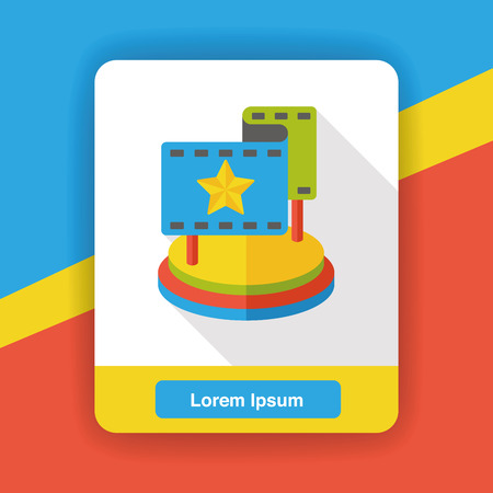 award trophy medal flat iconのイラスト素材