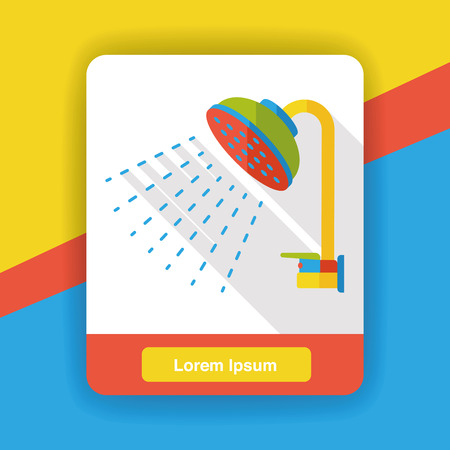 bath Showerhead flat iconのイラスト素材
