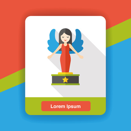 award trophy medal flat iconのイラスト素材