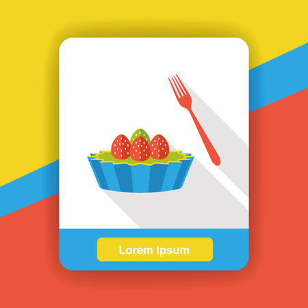 food cake flat iconのイラスト素材