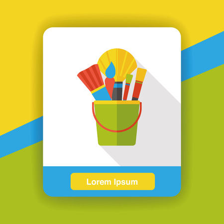 paint brush flat iconのイラスト素材