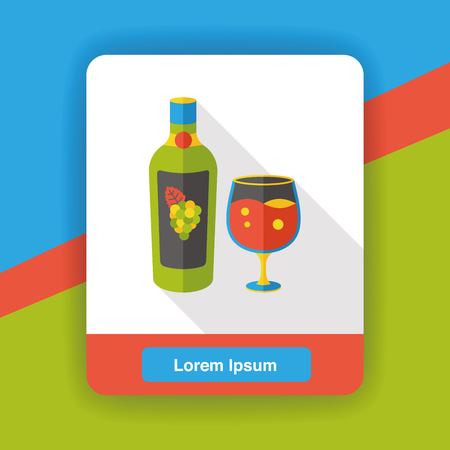 wine champagne flat iconのイラスト素材
