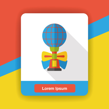 award trophy medal flat iconのイラスト素材