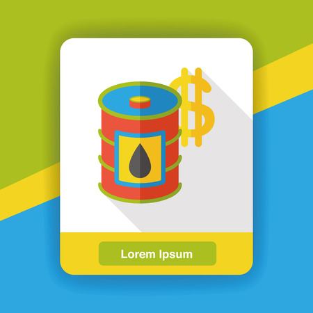 fuel gasoline flat iconのイラスト素材