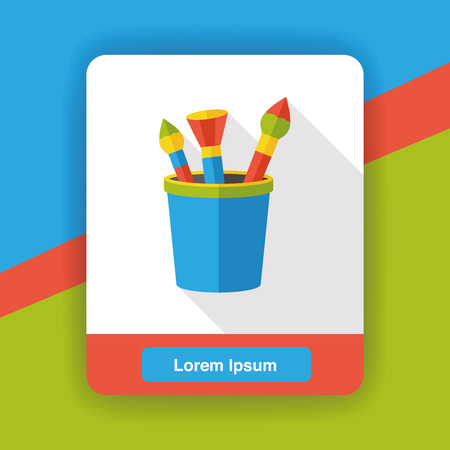 paint brush flat iconのイラスト素材