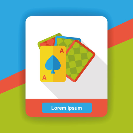poker card flat iconのイラスト素材