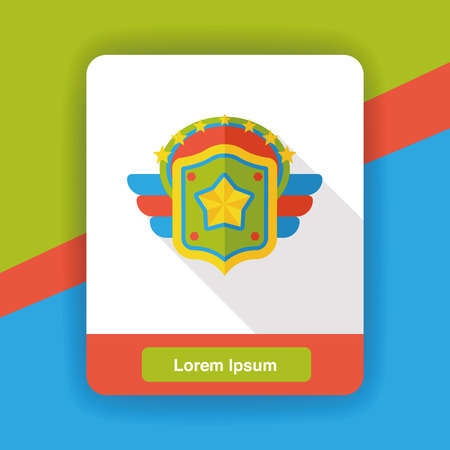 award trophy medal flat iconのイラスト素材