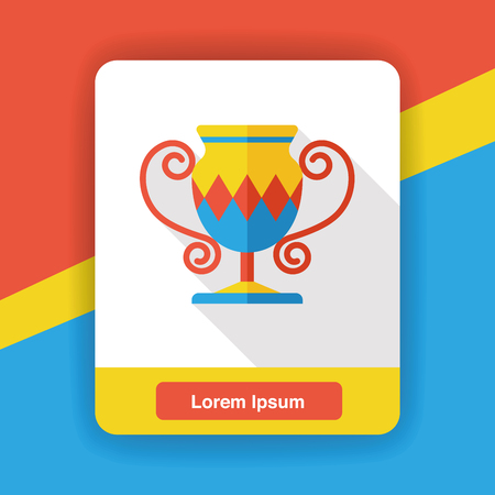 award trophy medal flat iconのイラスト素材