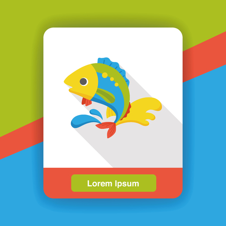 fish food flat iconのイラスト素材