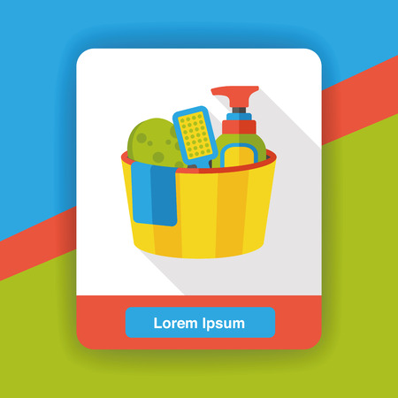 Bath Supplies flat iconのイラスト素材