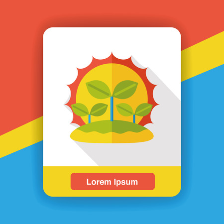 weather sunny seed flat iconのイラスト素材