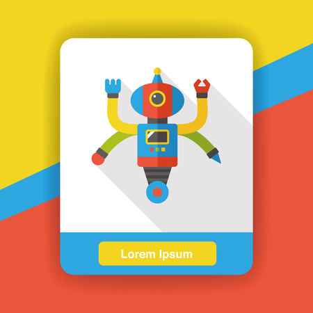 machine robot flat iconのイラスト素材