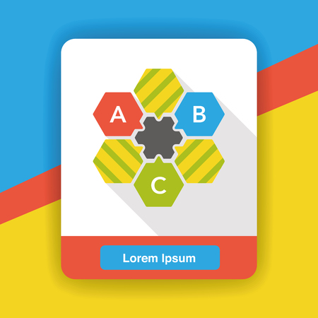 Business Graphics flat iconのイラスト素材