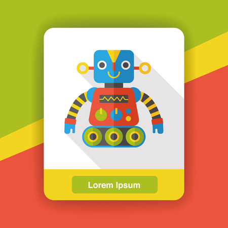 machine robot flat iconのイラスト素材