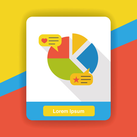 Business Graphics flat iconのイラスト素材