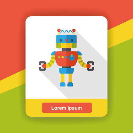 machine robot flat iconのイラスト素材