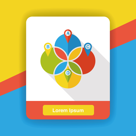 Business Graphics flat iconのイラスト素材