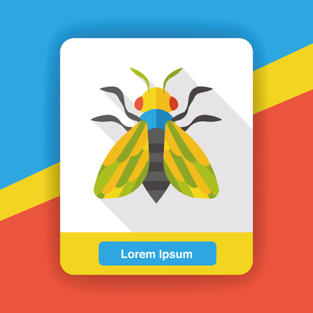 insect bug flat iconのイラスト素材
