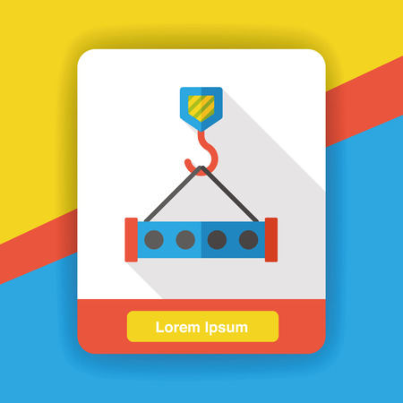 Crane hook flat iconのイラスト素材