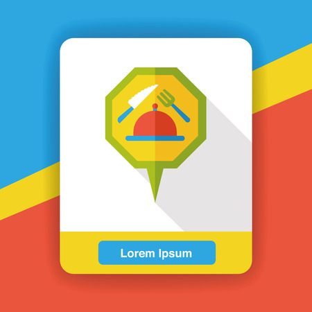 GPS signpost flat iconのイラスト素材