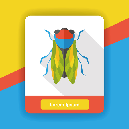 insect bug flat iconのイラスト素材