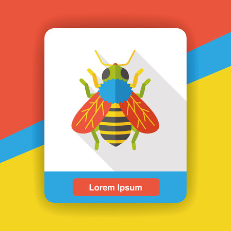 insect bug flat iconのイラスト素材