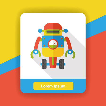 machine robot flat iconのイラスト素材