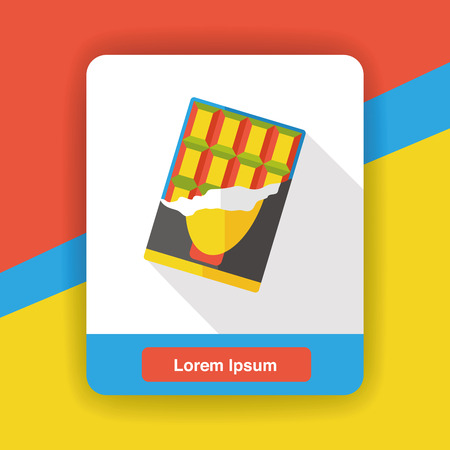 food chocolate flat iconのイラスト素材