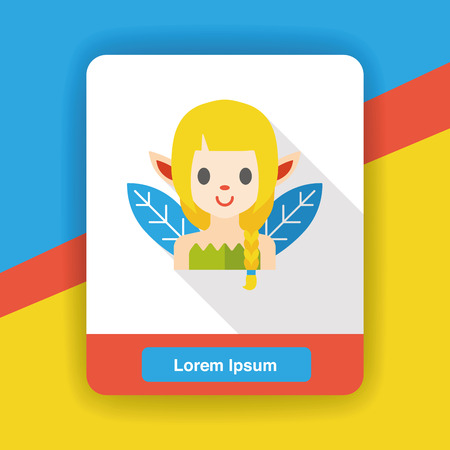 fairy tale elves flat iconのイラスト素材