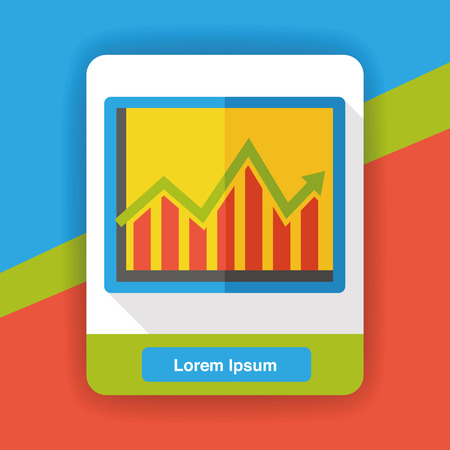 Business Graphics flat iconのイラスト素材