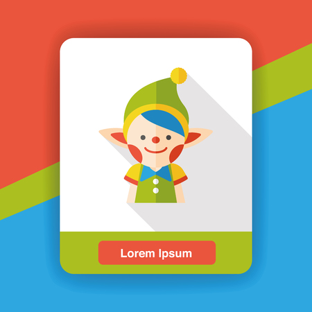 fairy tale elves flat iconのイラスト素材