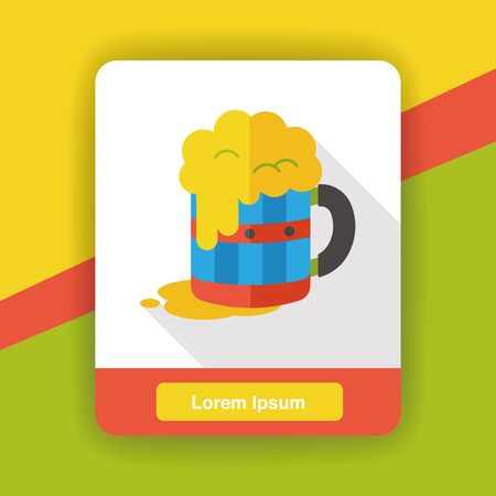 beer drink flat iconのイラスト素材