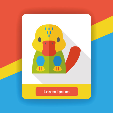 zoo animal flat iconのイラスト素材