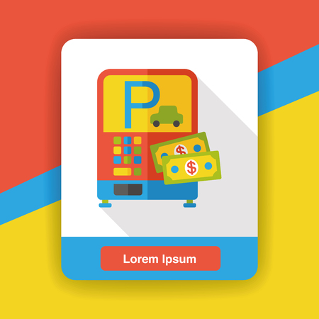 Parking meters flat iconのイラスト素材