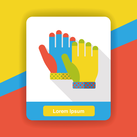 Working gloves flat iconのイラスト素材