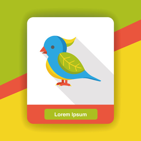 animal bird flat iconのイラスト素材