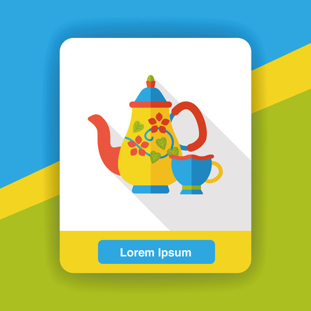 hot tea flat iconのイラスト素材