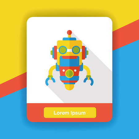 machine robot flat iconのイラスト素材