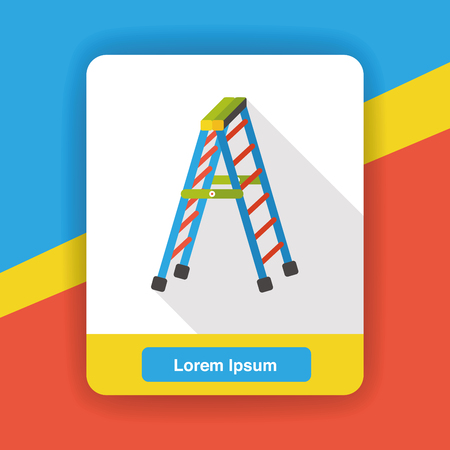 stairs ladder flat iconのイラスト素材