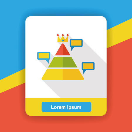 Business Graphics flat iconのイラスト素材