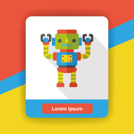 machine robot flat iconのイラスト素材