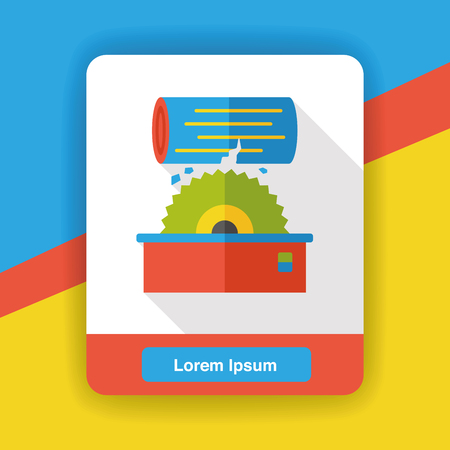 electricity saws flat iconのイラスト素材