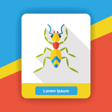 insect bug flat iconのイラスト素材